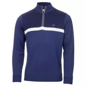 Image of Calvin Klein Golf Zip Sweater - Blue