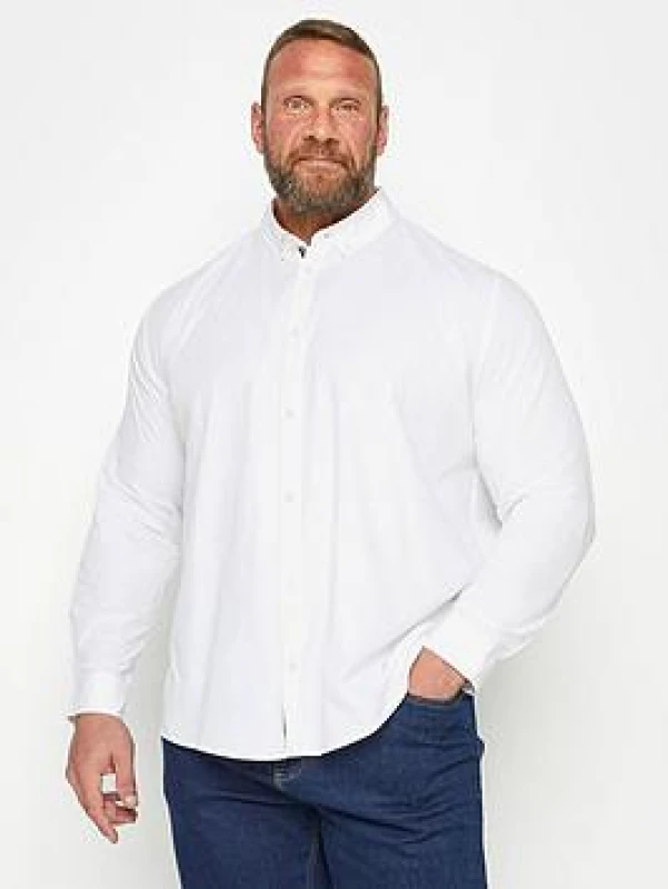 Image of BadRhino BadRhino Men Poplin Shirt in White Size: 3X-Large White XXXL Male 5063110818335