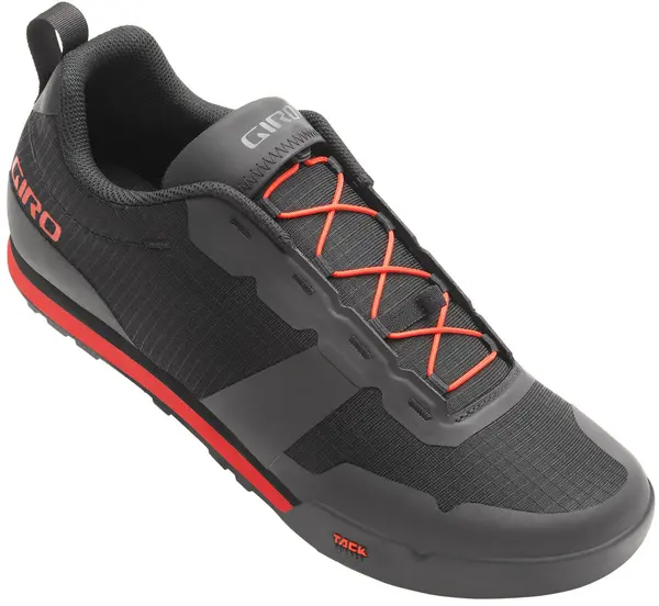 Image of Giro Tracker Fastlace Mens Mountain Bike Shoes 40 BLACK / Bright RED