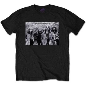 Image of Black Sabbath - Group Shot Unisex Large T-Shirt - Black