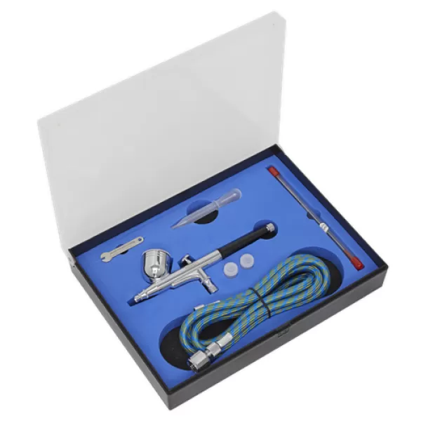 Image of Genuine SEALEY AB9321 Air Brush Kit Gravity Feed