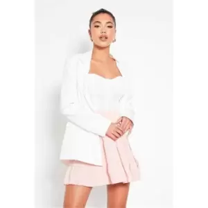 Image of I Saw It First Pink Tiered Frill Mini Skirt - Pink