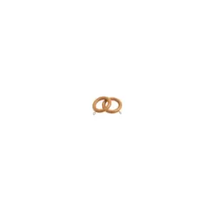 Image of Wooden Curtain Pole Ring Hooks with Eyes8 Light Ash Rings