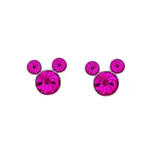 Image of Disney Mickey Mouse Silver Plated Birthstone Silver Plated Stud E...