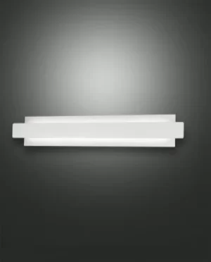 image of Regolo Integrated LED Wall Light White Glass