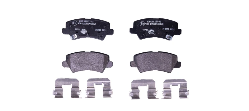 Image of HELLA Brake pad set HELLA 8DB 355 037-921