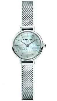 Image of Bering Womens Classic Steel Mesh Bracelet Mother Of Watch