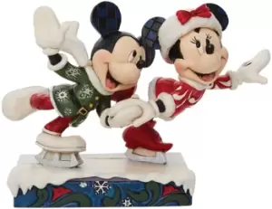 Image of Mickey Mouse Micky und Minnie beim Schlittschuhlaufen Collection Figures multicolor