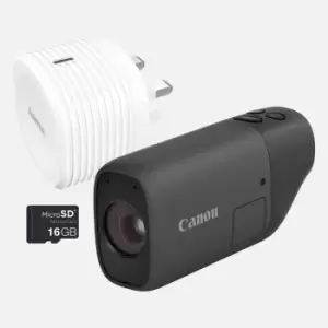 Image of Canon PowerShot ZOOM Telephoto Monocular Compact Camera Essential Kit, Black