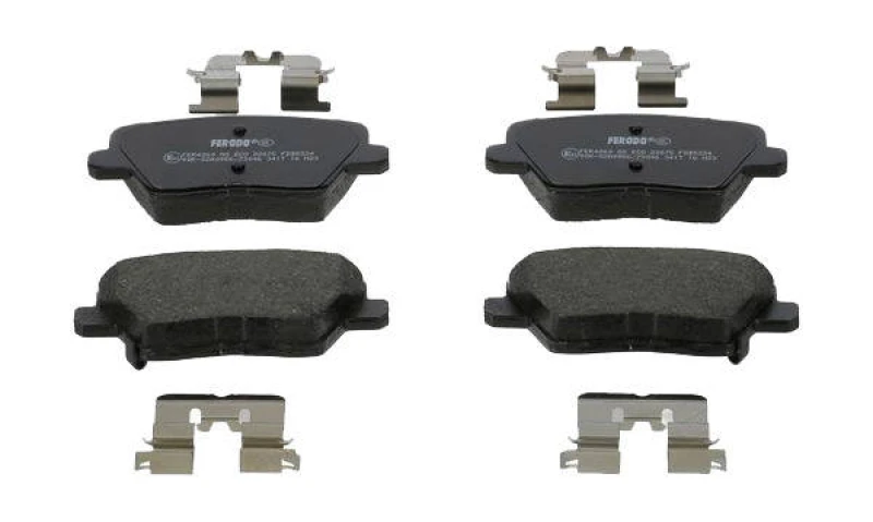 Image of FERODO FDB5334 Brake pad set PREMIER ECO FRICTION with acoustic wear warning, with accessories Brake Pad Set,disc brake (402)