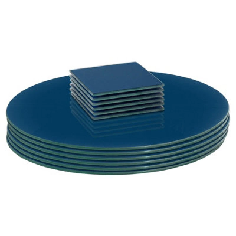 Image of Harbour Housewares 12Pc Round Glass Placemats & Square Coasters - 30Cm Hague Blue Dining Table Protection Place Mats Coasters