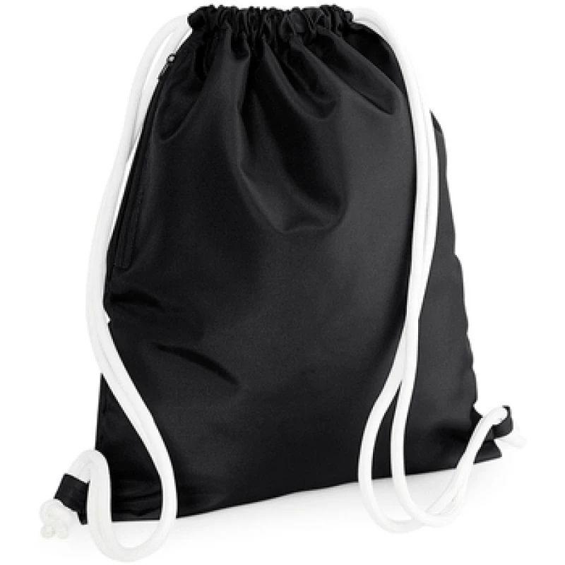 Image of Bagbase Icon Drawstring Bag in Black Unisex