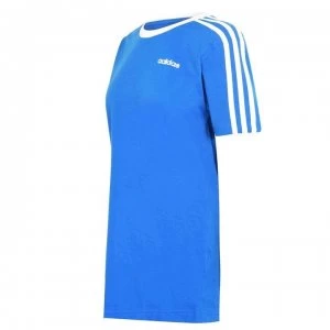 Image of adidas Womens Essentials 3-Stripes T Shirt - Blue/White