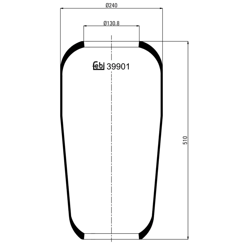 Image of FEBI BILSTEIN 39901 Boot, air suspension Front Axle Boot,air suspension (324)