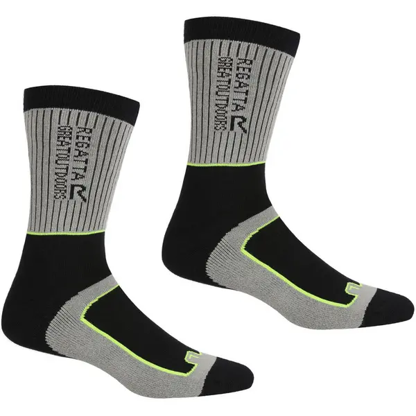 image of Regatta Mens Samaris 2 Season Coolmax Wicking Walking Socks UK Size 6-8