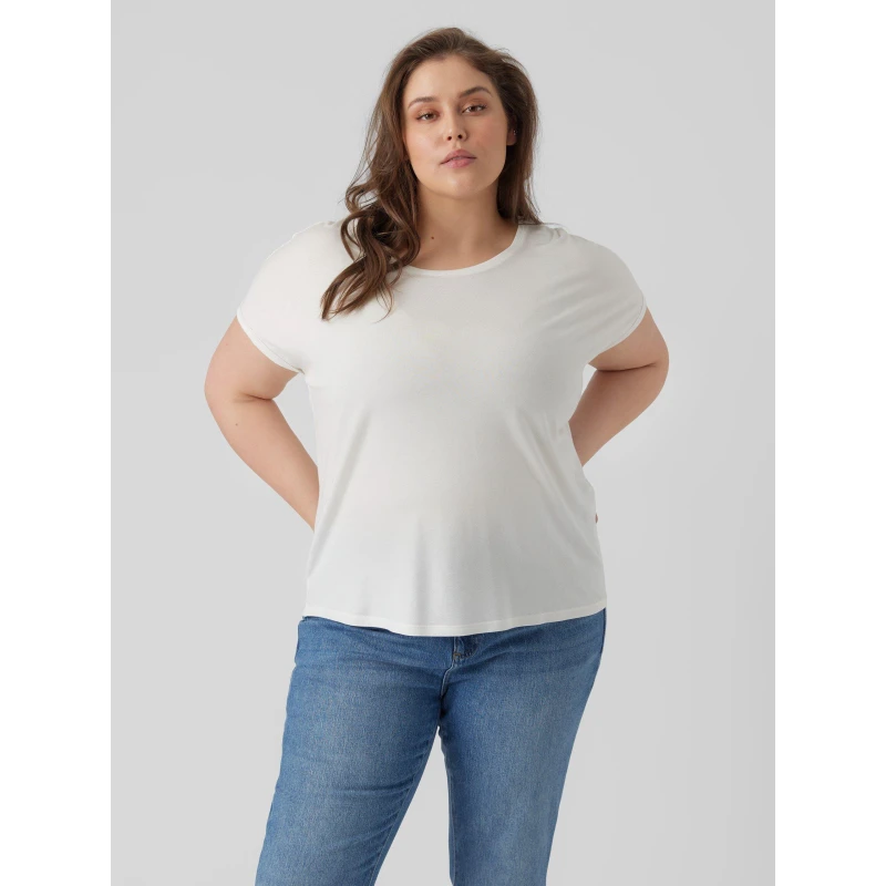Image of Vero Moda Regular Fit T-Shirt (Plus Size) - White White 12