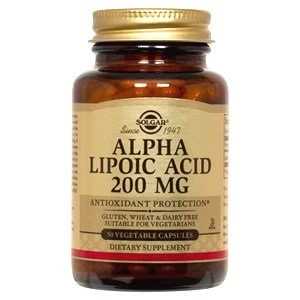 image of Solgar Alpha Lipoic Acid 200mg Vegetable Capsules 50 Vegicaps