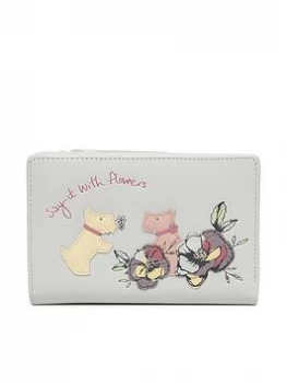 image of Radley Say It With Flowers Medium Bifold Purse - Aluminium