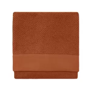 Image of Textured Weave Hand Towel Pecan