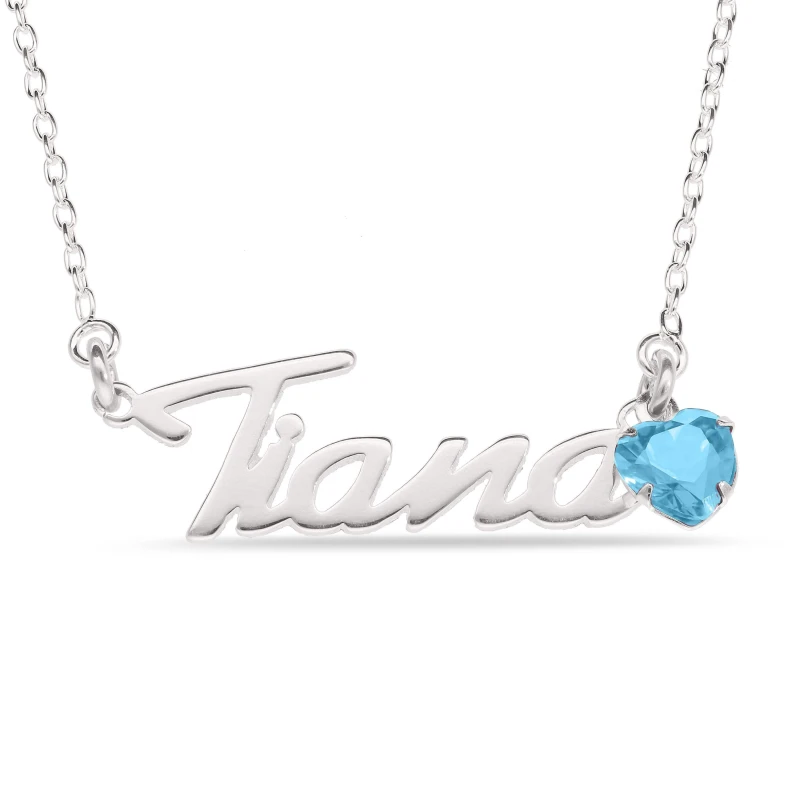 Image of Be You Sterling Silver December CZ Birthstone Pendant Silver female One Size