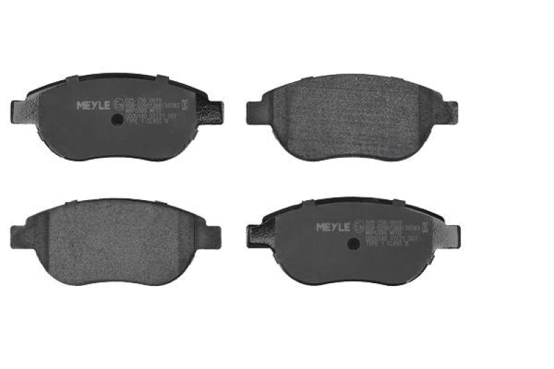 Image of MEYLE 025 236 0019 Brake pad set Front Axle, excl. wear warning contact, Original Quality, with anti-squeak plate Brake Pad Set,disc brake (402)