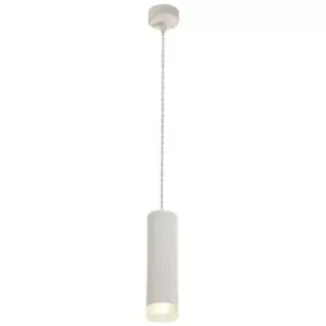 image of 1 Light 20cm Ceiling Pendant Light GU10, Sand White, Acrylic Ring - Luminosa Lighting