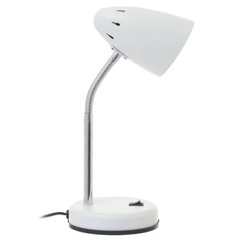 Image of Orsina Matte White Desk Lamp, Adjustable Living Room Desk Lamp, Minimalistic Desk Lamp For Reading & Writing