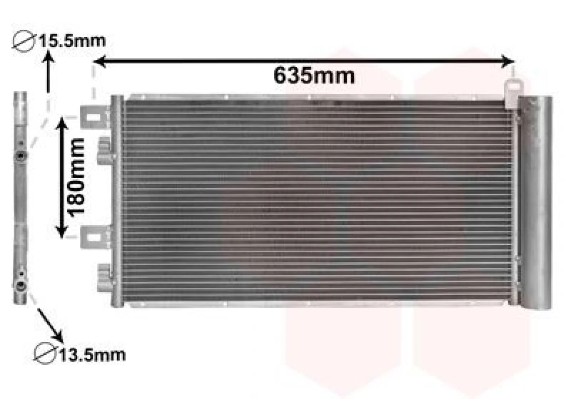 Image of VAN WEZEL Air conditioning condenser VAN WEZEL 06005256