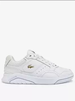 Image of Lacoste Game Advance Luxe 0722 Trainers, White/Gold, Size 5, Women