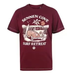 image of Duke Mens Keswick D555 Volkswagen Kingsize T-Shirt (3XL) (Burgundy)