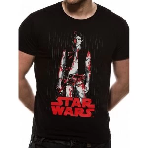 Image of Star Wars - Solo Tonal Line Mens Large T-Shirt - Black