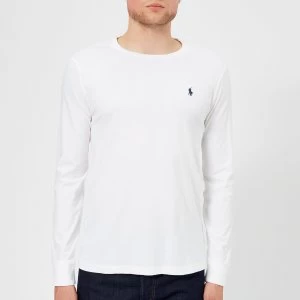 Image of Polo Ralph Lauren Mens Long Sleeve Basic Cotton Top - White - XXL