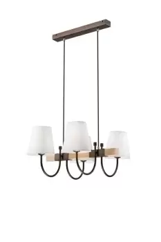 Image of Julietta Multi Arm Pendant Ceiling Light Brown, 4x E27