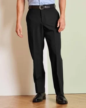 image of Farah Black Stretch Twill Trousers 29in