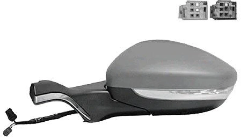 Image of VAN WEZEL 4034815 Wing mirror * HAGUS * Left, Heatable, Chromed Outside Mirror (50)