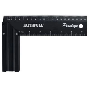 image of Faithfull Prestige Try Square Black Aluminium 250mm (10in)