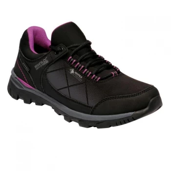 image of Regatta Lady Highton Stretch Waterproof & Breathable Walki - Blk/VividVio