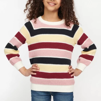 Image of Barbour Girls Collywell Knitted Jumper - Multi - M (8-9 Years)