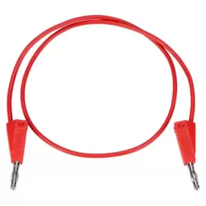 image of R-TECH 524592 Test Lead 50cm 4mm Stackable Plugs Red