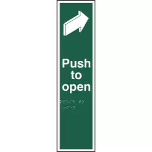 Image of Push to Open Braille Finger Plate