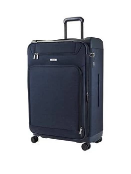 image of Rock Luggage Parker Large 8 Wheel Navy Suitcase