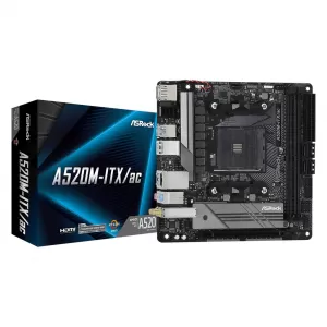 image of ASRock A520M ITX AC AMD Socket AM4 Motherboard